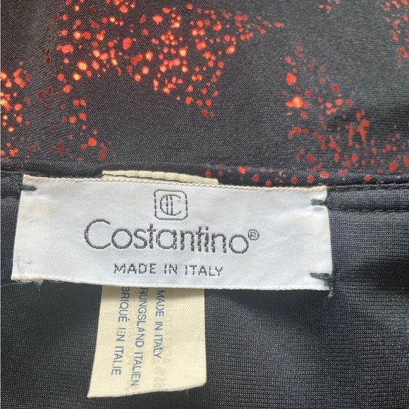 Costantino Strapless Cocktail Dress Shimmer Metallic Midi Made in Italy - Picture 6 of 13
